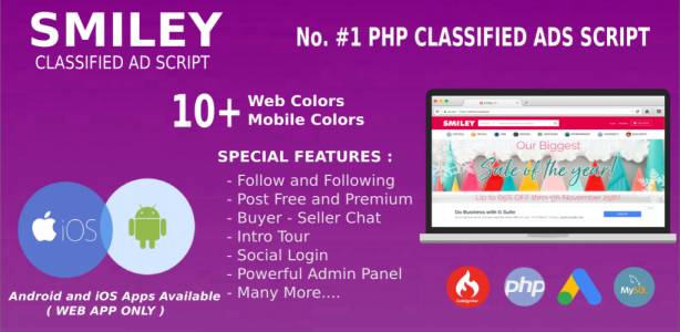 Smiley – Classified Ads Script
