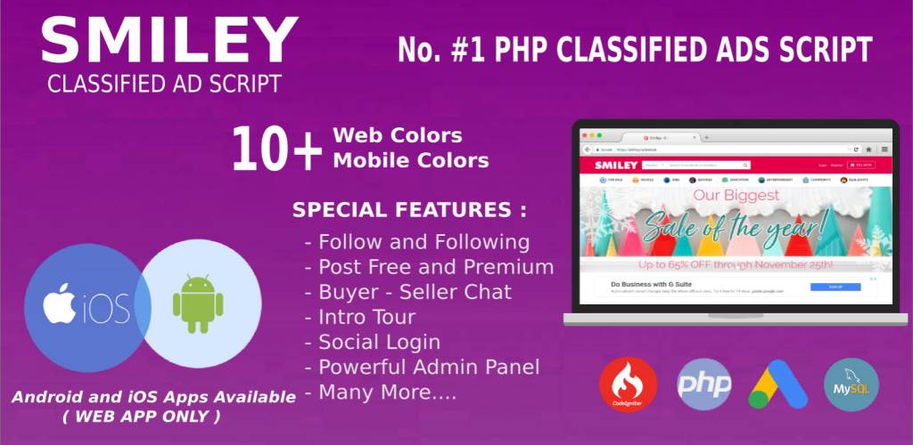 Smiley – Classified Ads Script